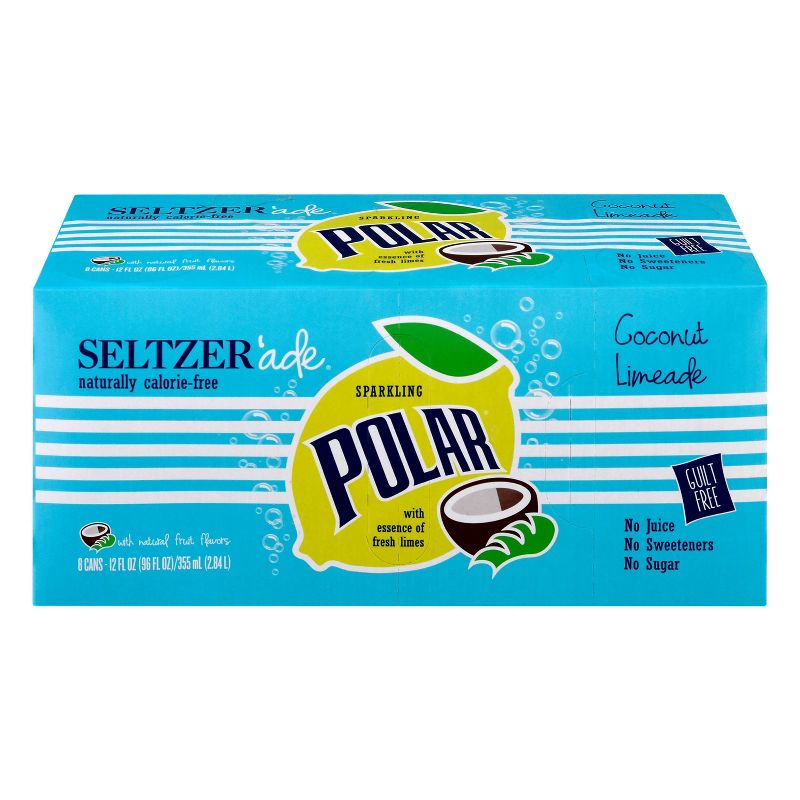 Polar Coconut Limeade Sparkling Water - 8pk/12 fl oz Cans