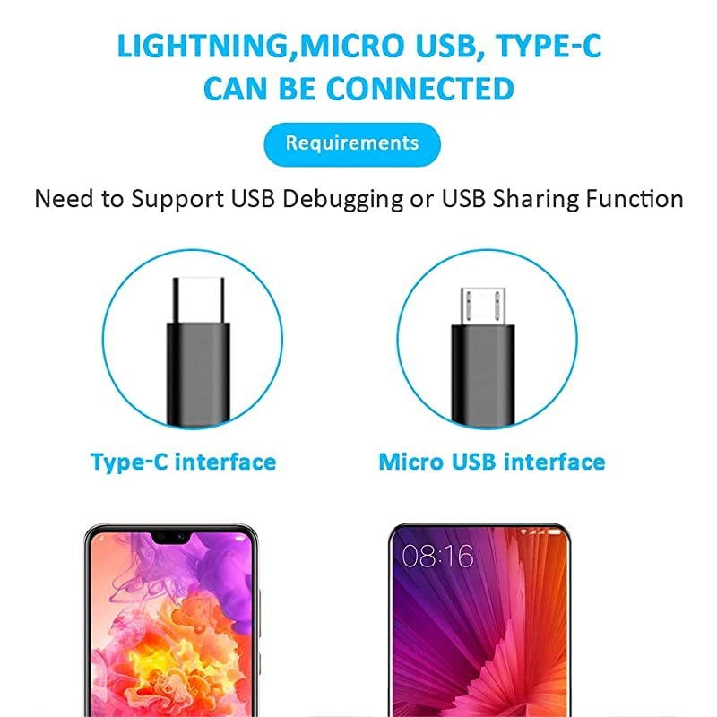 2in1 USB Type CMicro USB to HDMI Cable  66ft MHL to HDMI Adapter 1080P HD HDTV Mirroring Charging Cable for All Android Smartphones to TVProjectorMonitor