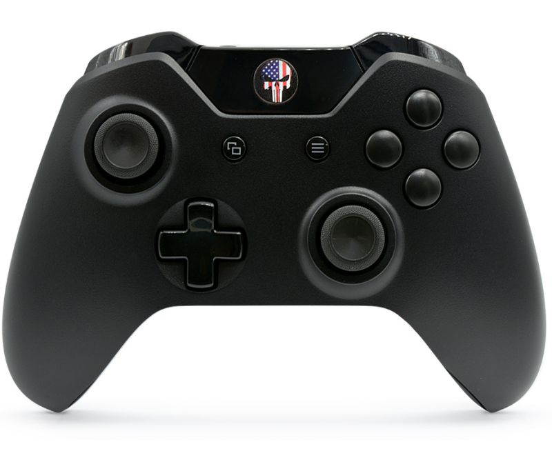 "American Skull" Xbox One Rapid Fire Modded Controller for COD BO3, MW Remastered, Ghosts, Destiny, GOW, Battlefield: Quick Scope, Drop Shot, Auto Run, Sniped Breath, Mimic, More (3.5 mm jack)