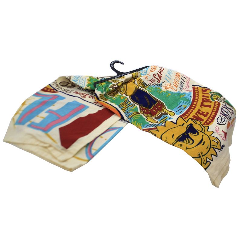 Tabletop 28.0" Retro Florida Dish Towel 100% Cotton Clean Up Kitchen Primitives By Kathy  -  Kitchen Towel