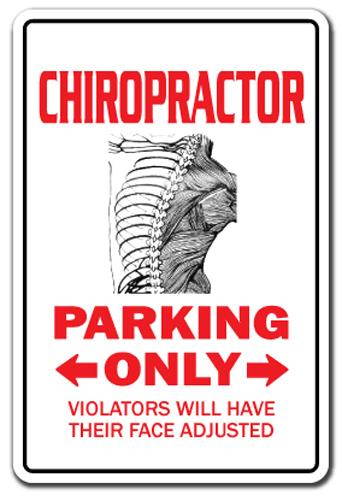 CHIROPRACTOR Decal parking back DC adjustment Chiropractic