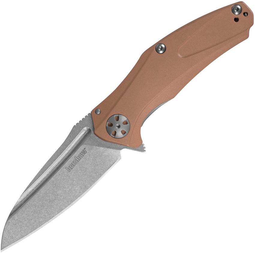 Kershaw Natrix Assisted 2.75in Stonewash Plain Copper Handle