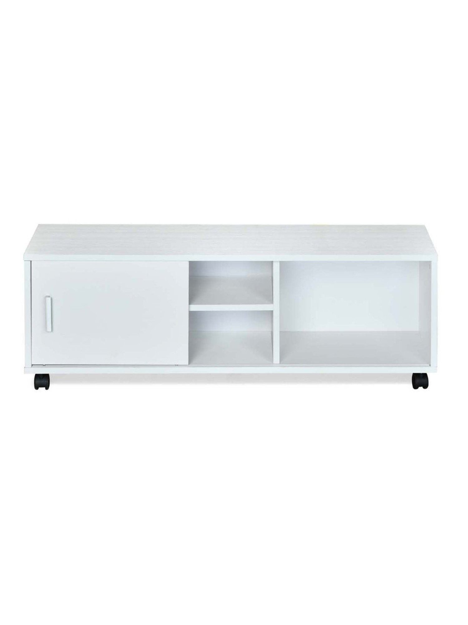 Nilkamal Cora White Engineered Wood TV Entertainment Unit with 2 Shelves