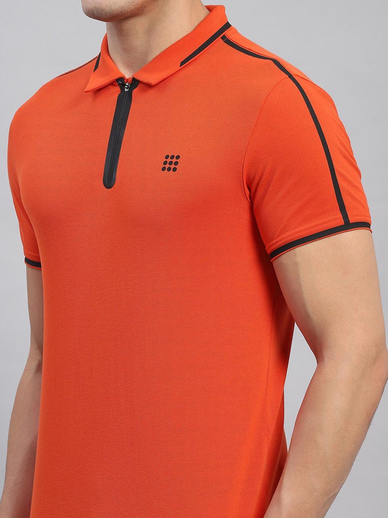 Rock.it Rust Cotton Regular Fit Polo T-Shirt