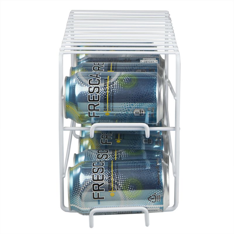 Home Basics 2 Tier Can Dispenser, White