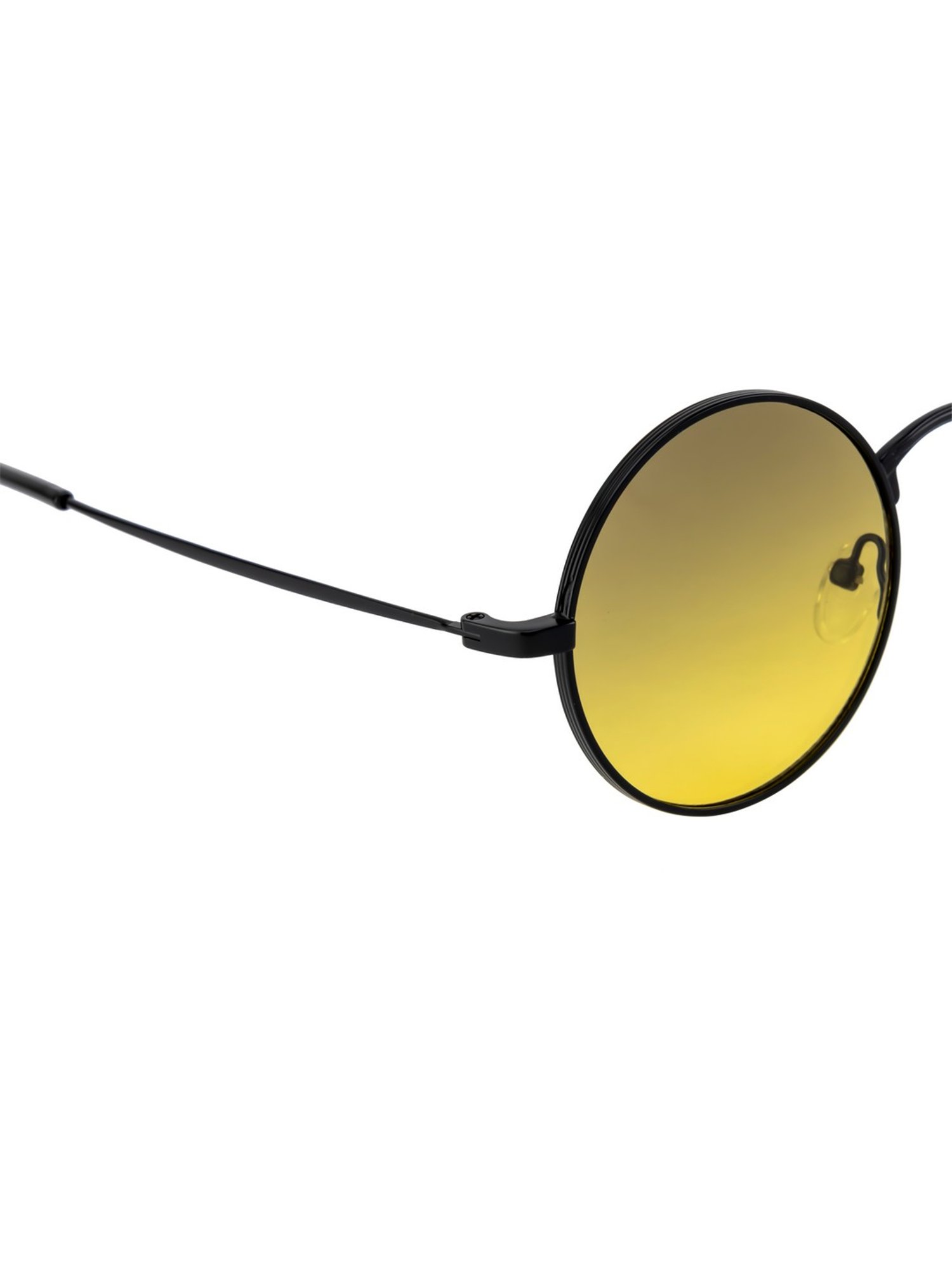 Opium Yellow Full Rim Round Sunglasses For Women
