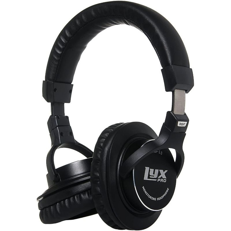 LyxPro HAS-15 Studio Headphones Closed-Back Over The Ear Headphone with Detachable Cables, Sound Isolation, Professional Studio Recording, Music Listening