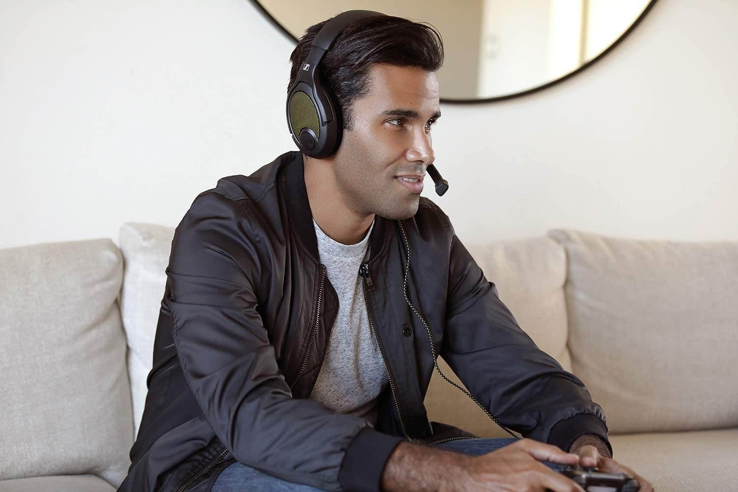 DROP + Sennheiser PC38X Gaming Headset &mdash; Noise-Cancelling Microphone with Over-Ear Open-Back Design, Velour Earpads, Compatible with PC, Gaming Consoles, and Mobile Devices, Black