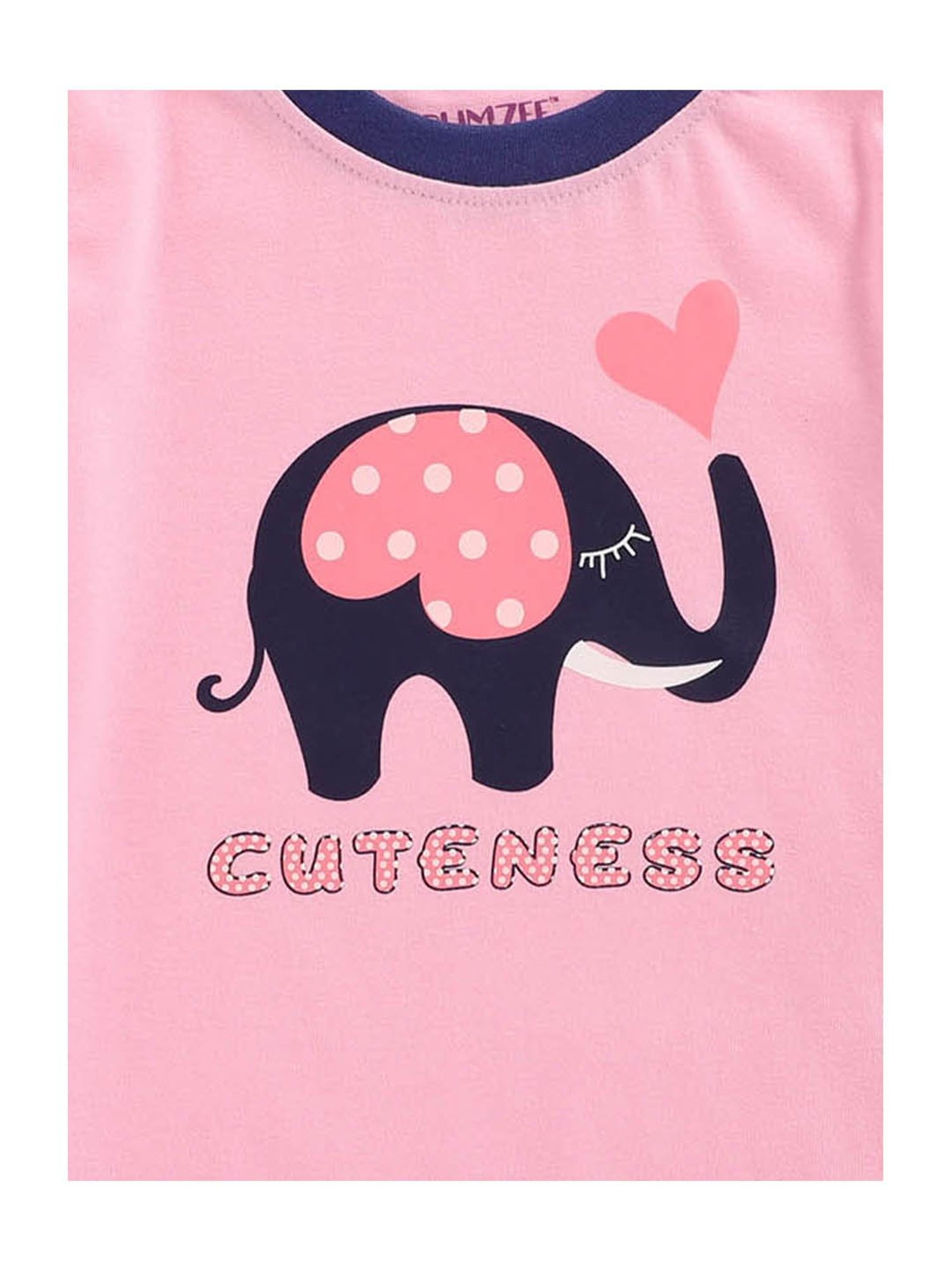 Bumzee Girls Multicolor Printed T-Shirts with Pyjamas (Pack Of 2)