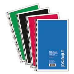 Wirebound Notebook, 6 x 9-1/2, College Ruled, 150 Sheets, Assorted Col