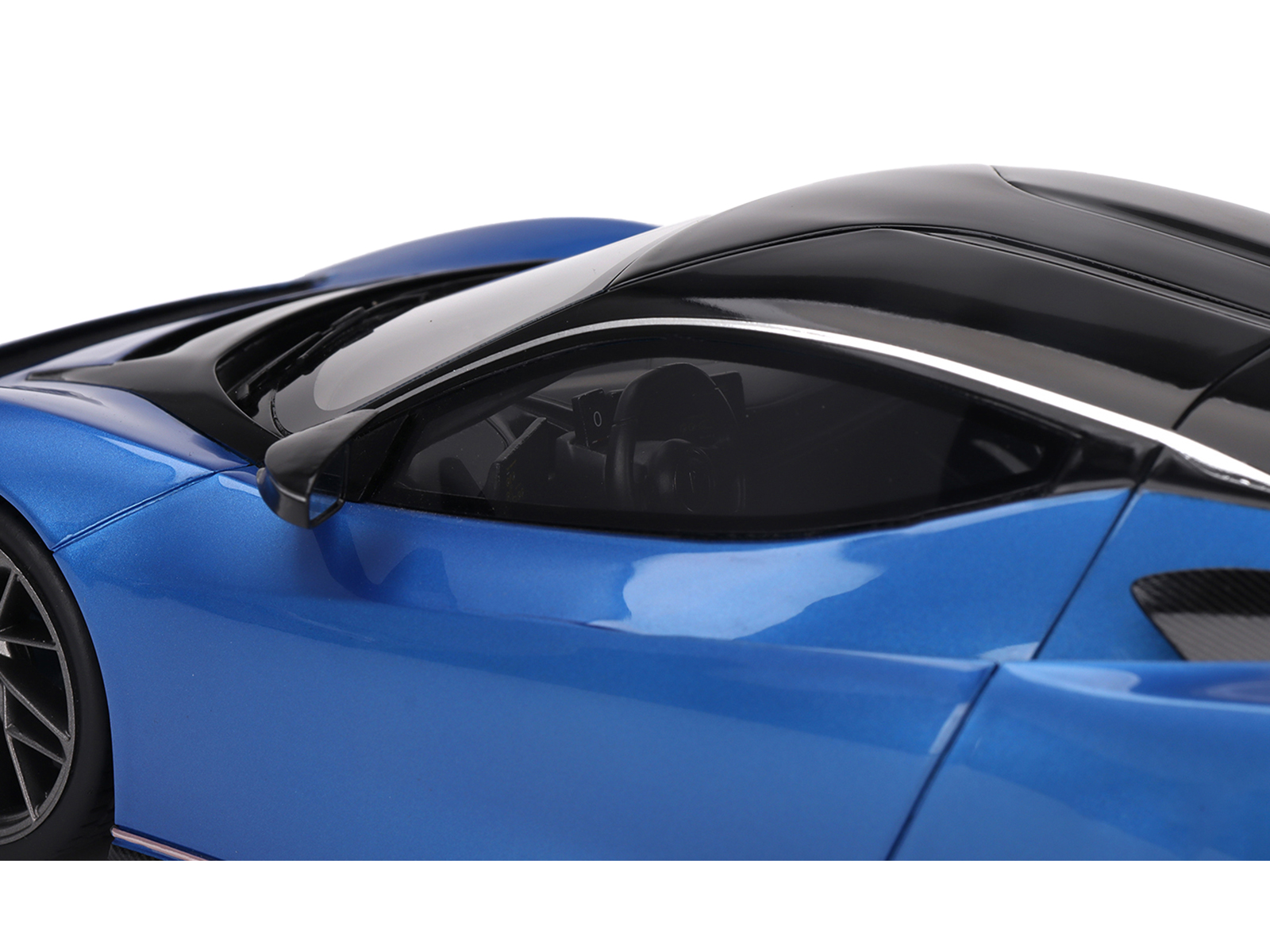2019 Automobili Pininfarina Battista Iconica Blue Metallic with Black Top "World Premiere" 1/18 Model Car by Top Speed