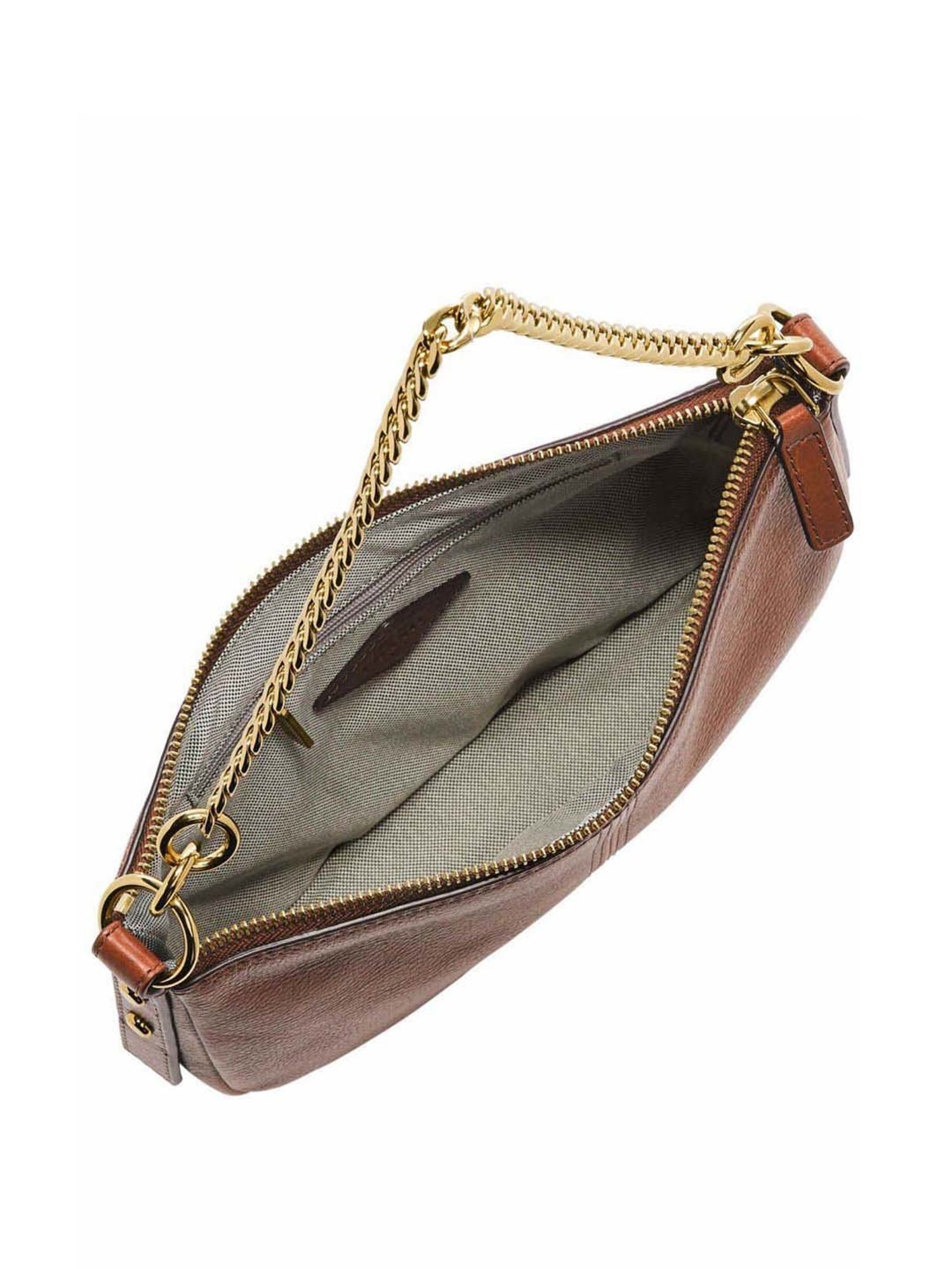 Fossil Jolie Brown Solid Medium Handbag