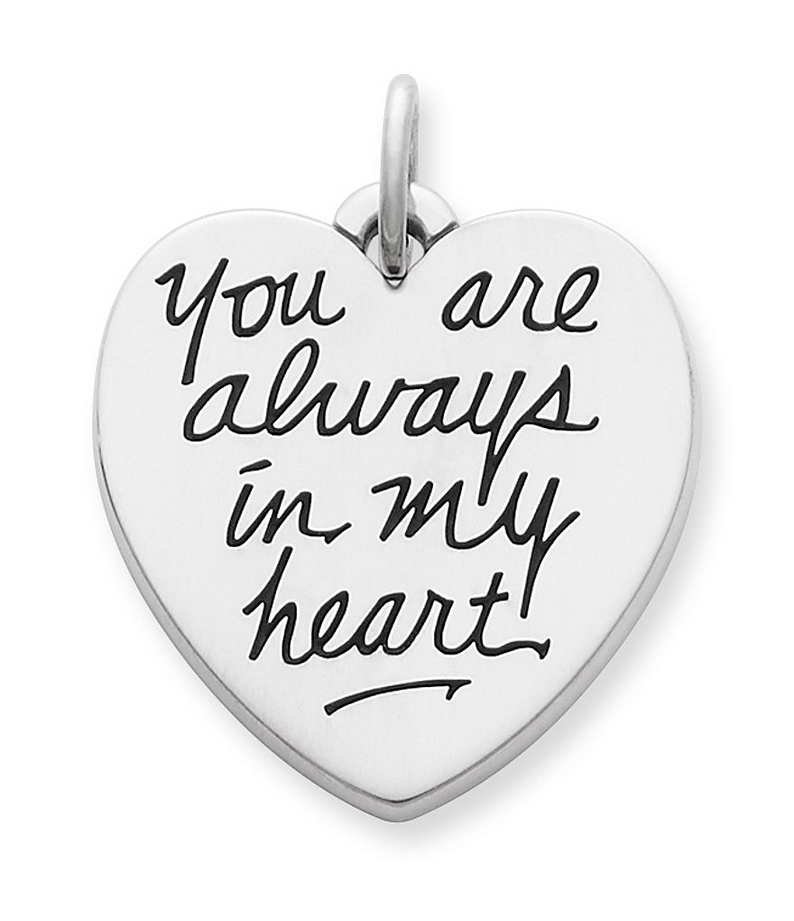 James Avery Sterling Silver #double;You Are Always in My Heart#double; Charm