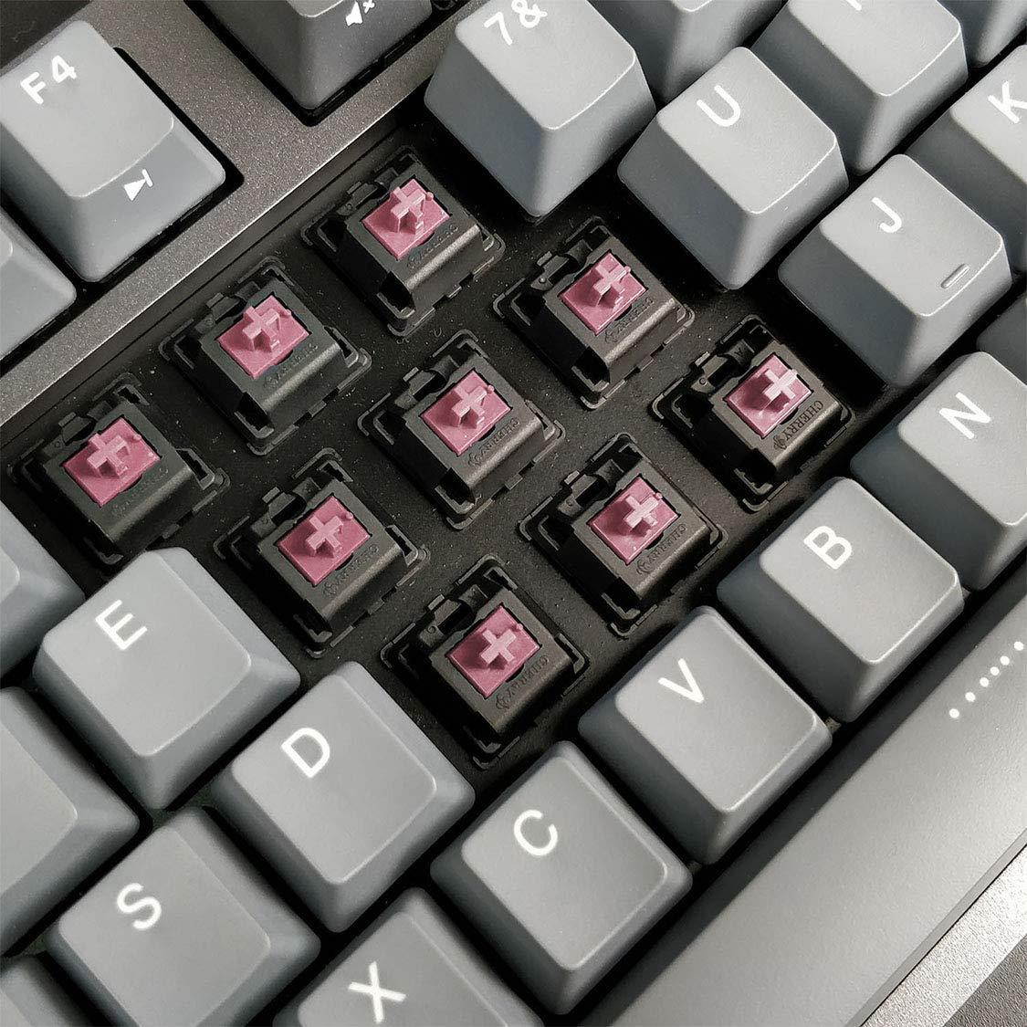 Durgod Taurus K310 Mechanical Gaming Keyboard - 104 Keys - Double Shot PBT - NKRO - USB Type C (Cherry Silent Red, Grey)