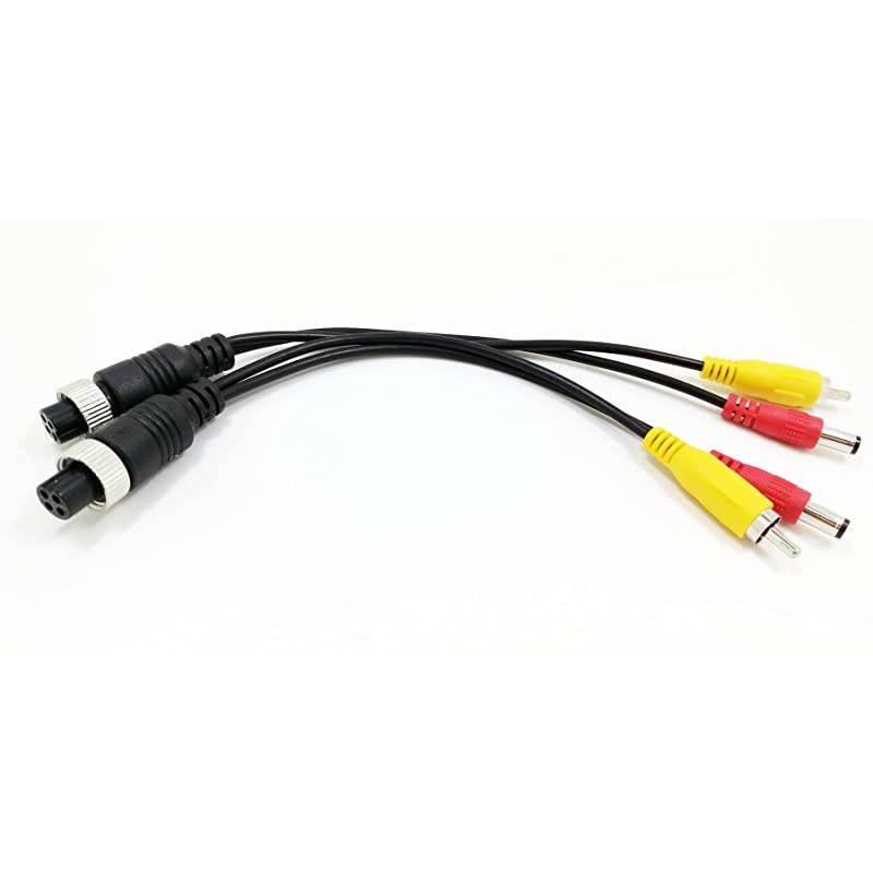 pcs Pack M1Adapter 4 Pin Female Aviation Plug to RCA AV + DC Male Extension Cable for Car Camera