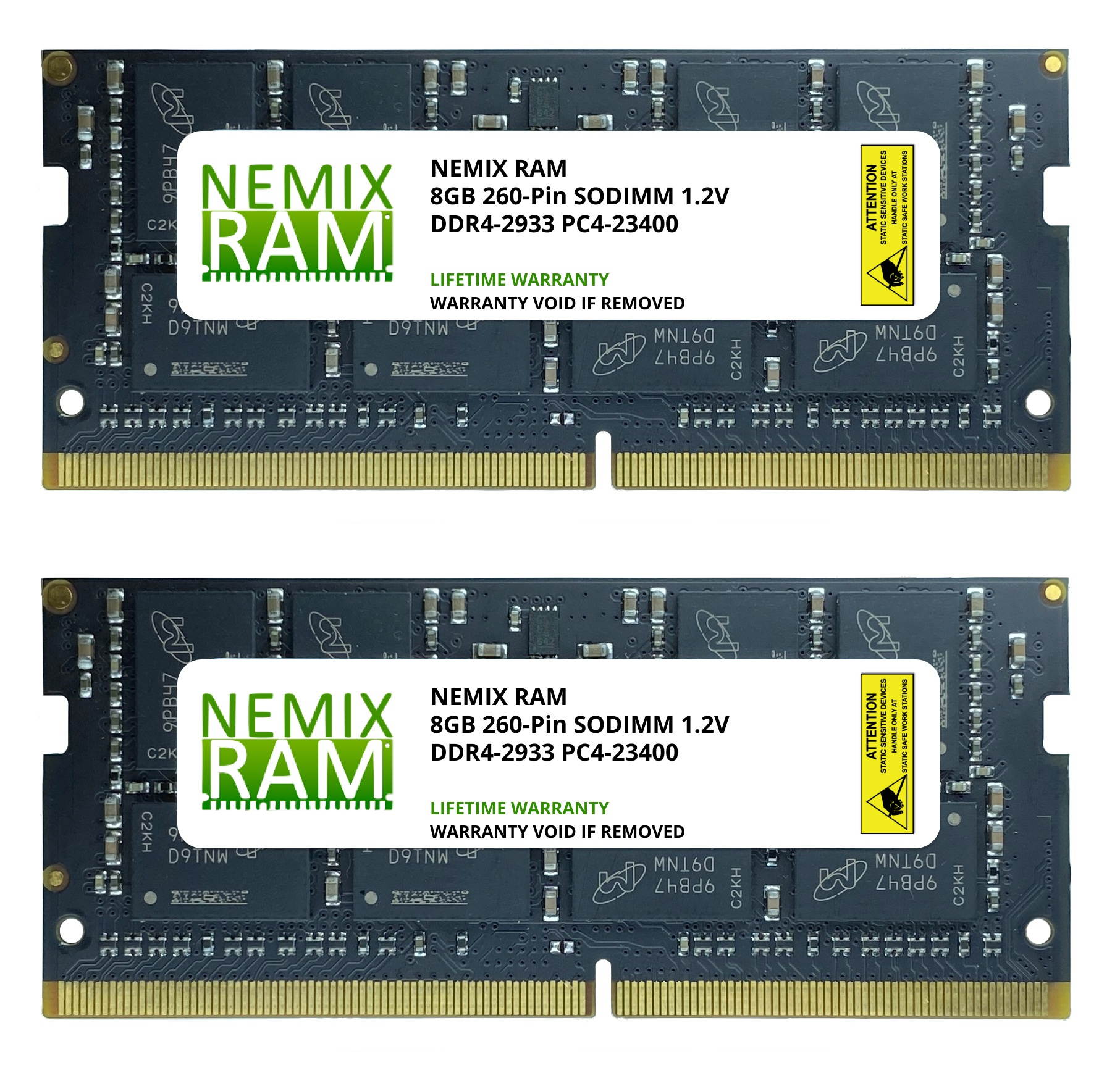 16GB Kit 2x8GB DDR4-2933 PC4-23400 SODIMM Laptop Memory by NEMIX RAM