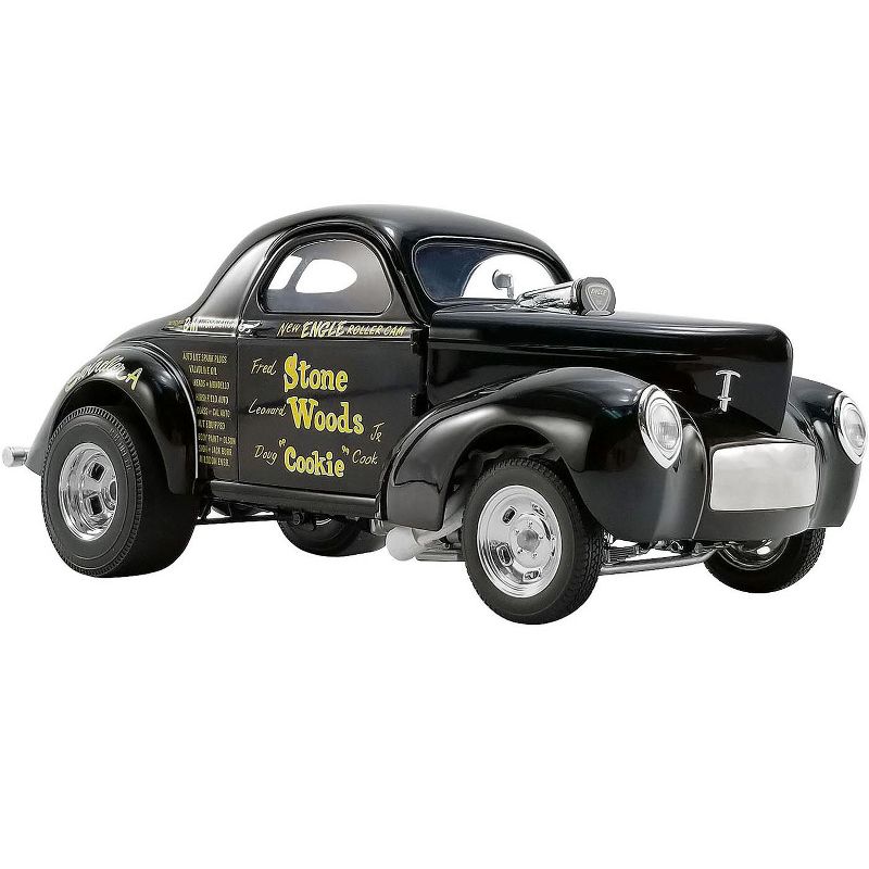1941 Willys Gasser Stone Woods "Cookie" Black Limited Edition to 546 pieces Worldwide 1/18 Diecast Model Car by ACME