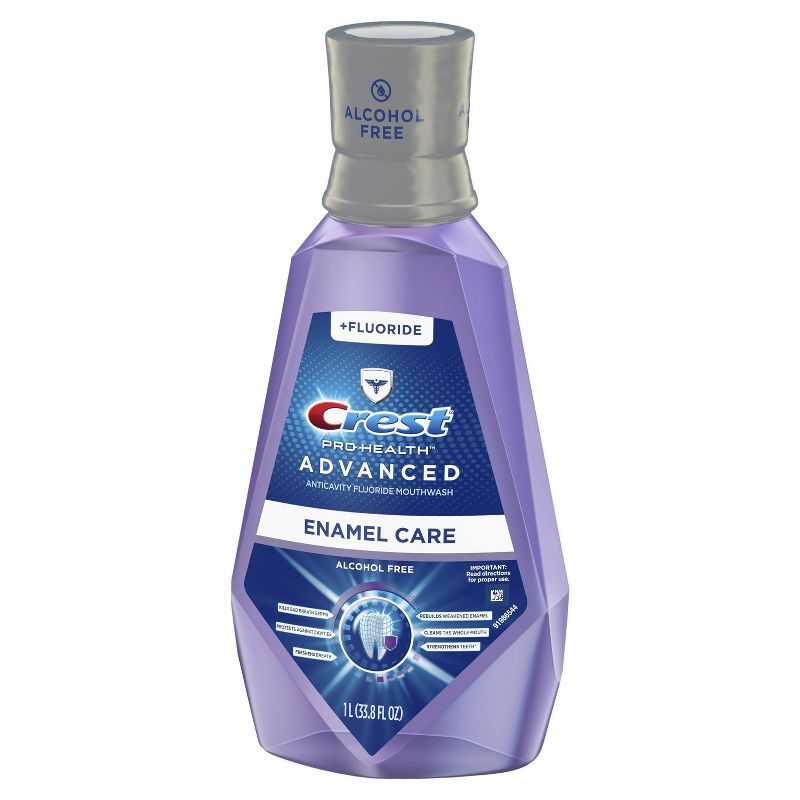 Crest Pro-Health Advanced Mouthwash, Alcohol Free, Enamel Care - 33.8 fl oz