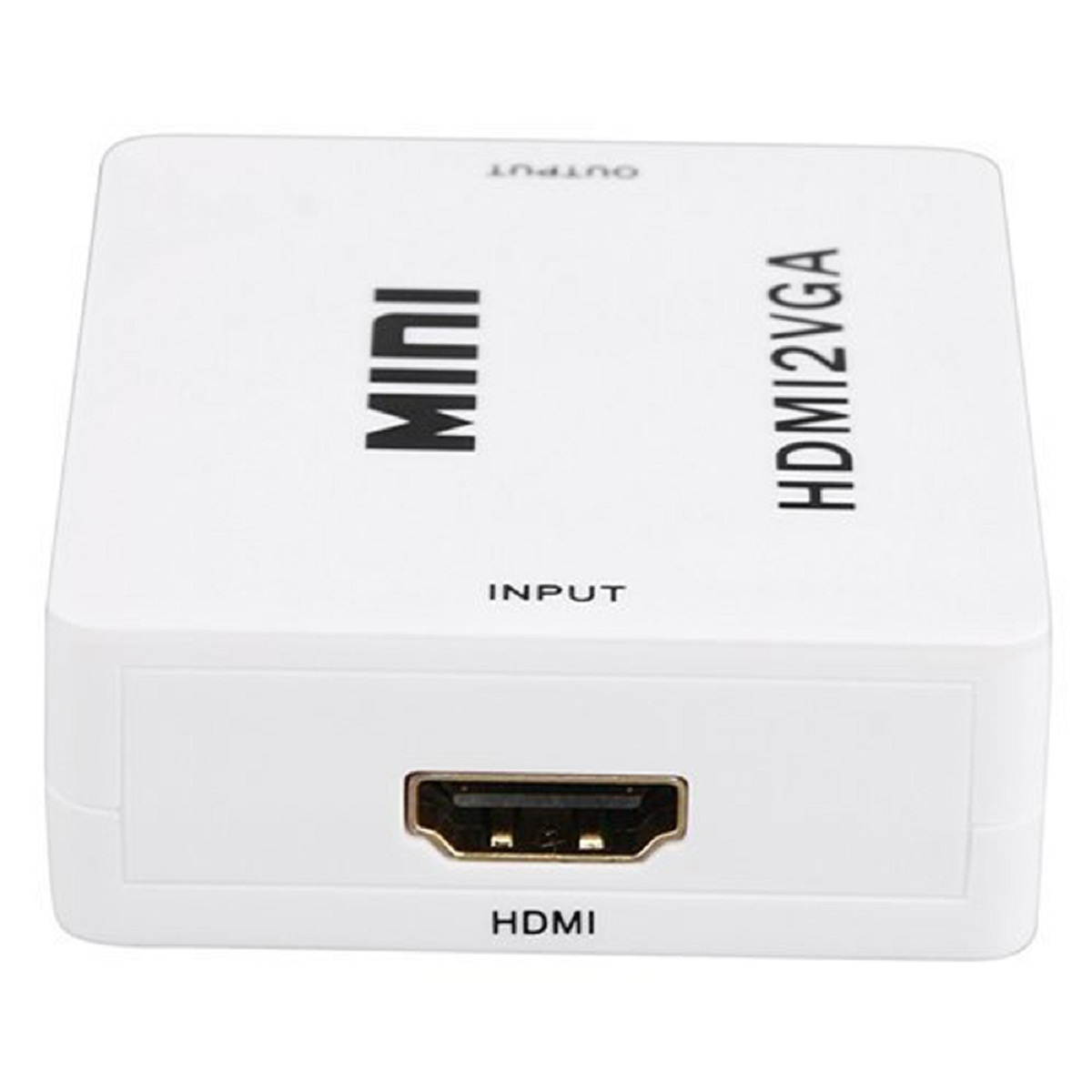 1080P Mini HDMI Input to VGA + 3.5mm Audio Video Output Converter for PS3 XBOX360 Blue-ray DVD HD Set-top Boxes PC Laptop to HDTV Projector