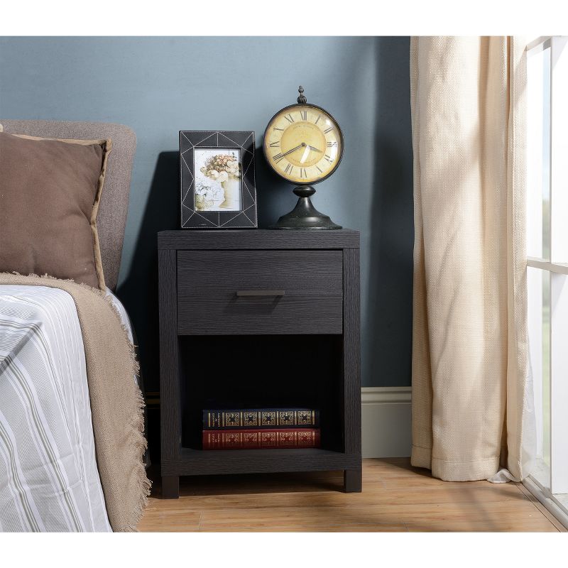 Cary 1 Drawer Nightstand Black/White - Loft 607