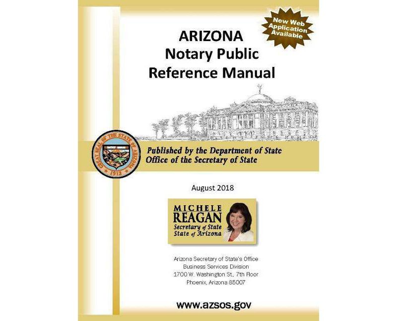 Arizona Notary Public Reference Manual - by  Arizona Secretary of State (Paperback)