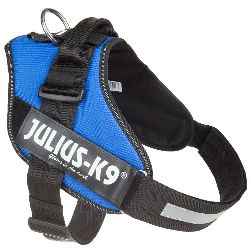 Julius K-9 16IDC-B-2 IDC Powerharness Reflective No Pull Dog Walking Vest Harness for Medium and Large Dogs from 61.8 to 88 Pounds, Size 2, Blue
