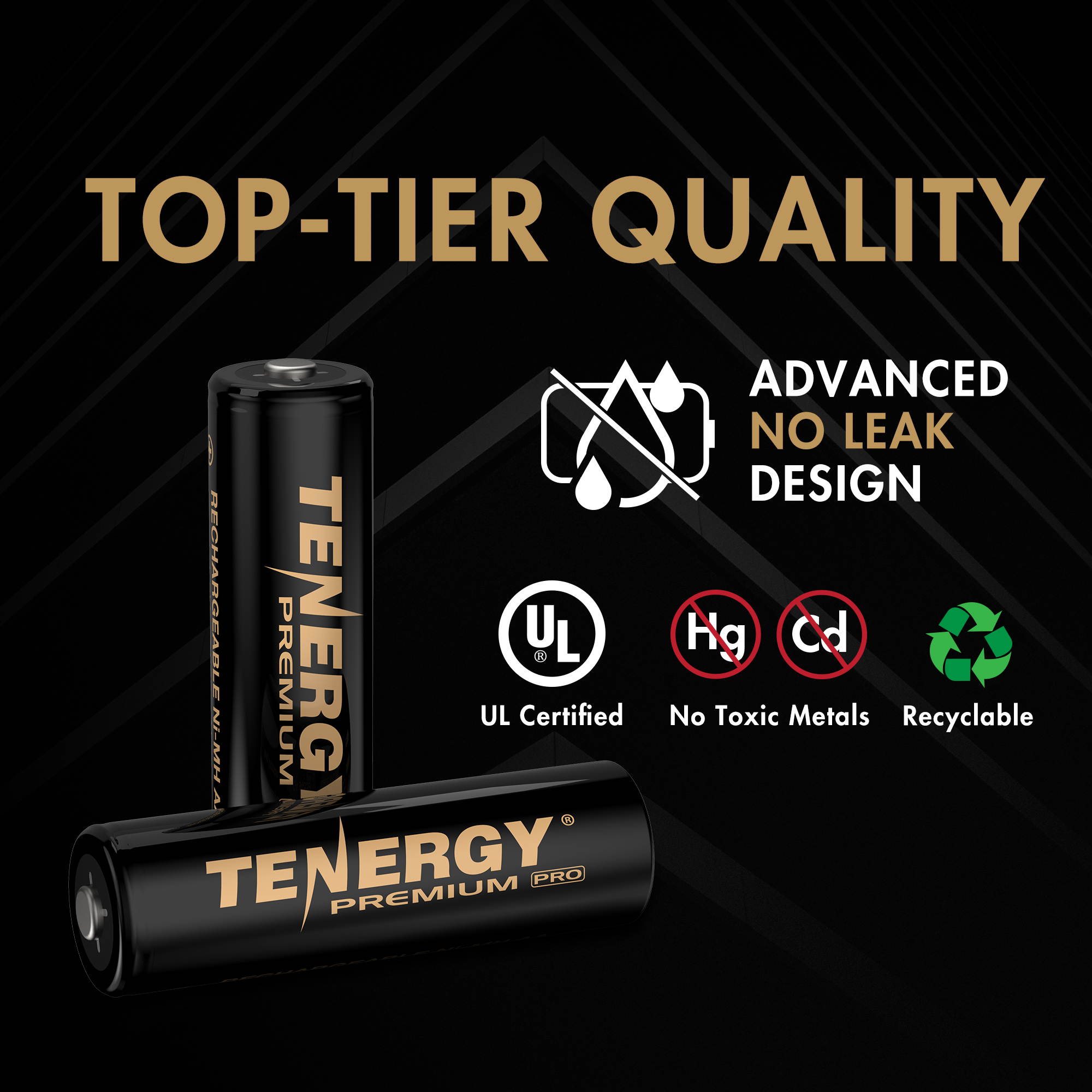 Tenergy Premium PRO Rechargeable AA Batteries, High Capacity 2800mAh NiMH AA Battery, 8 Pack Rechargeable Batteries