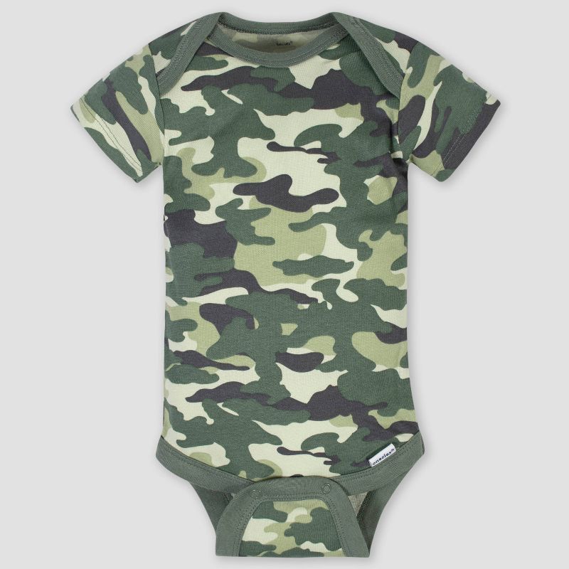 Gerber Baby Boys' 8pk Tiger Onesies - White/Yellow 3-6M