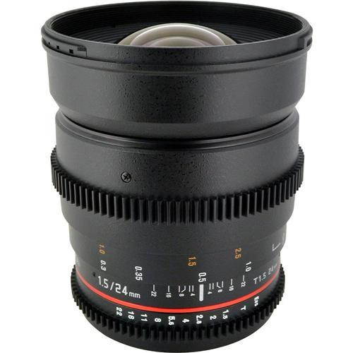 Rokinon 24mm T/1.5 Cine Wide Angle Lens (for Video DSLR Olympus/Panasonic Micro 4/3)