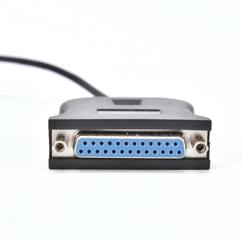 USB 1.1 To DB25 Female Port Print Converter Cable LPT Bi-directional Parallel Interface Adapter Cable 25Pin Printer Cable Black