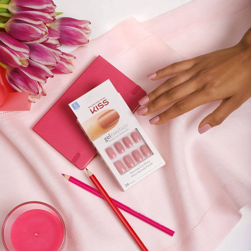 Ardell Nail Addict Blush False Nails Geometric Crystals - 24ct