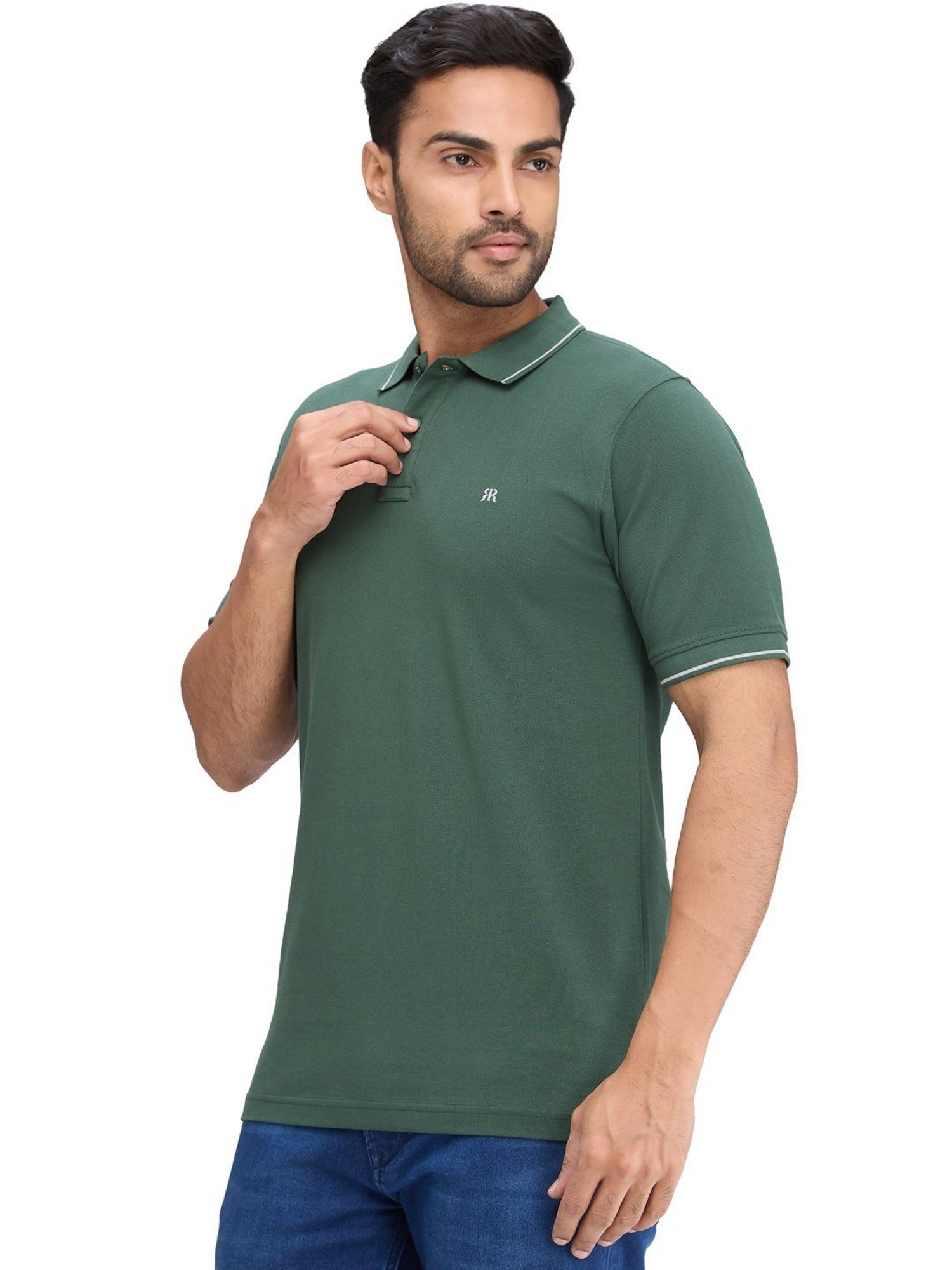 Raymond Green Slim Fit Polo T-Shirt
