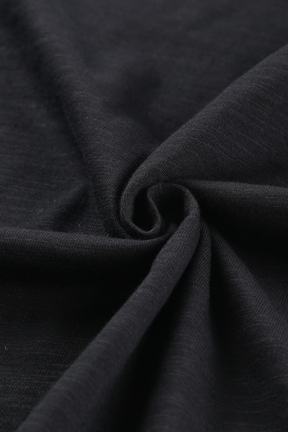 Blank Sweatshirt - Black Casual Thumbhole Long Sleeve Top Customized