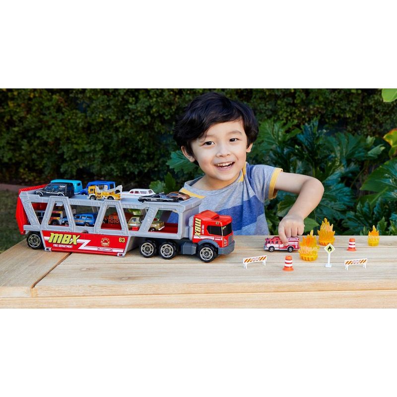 Matchbox Fire Rescue Hauler Playset