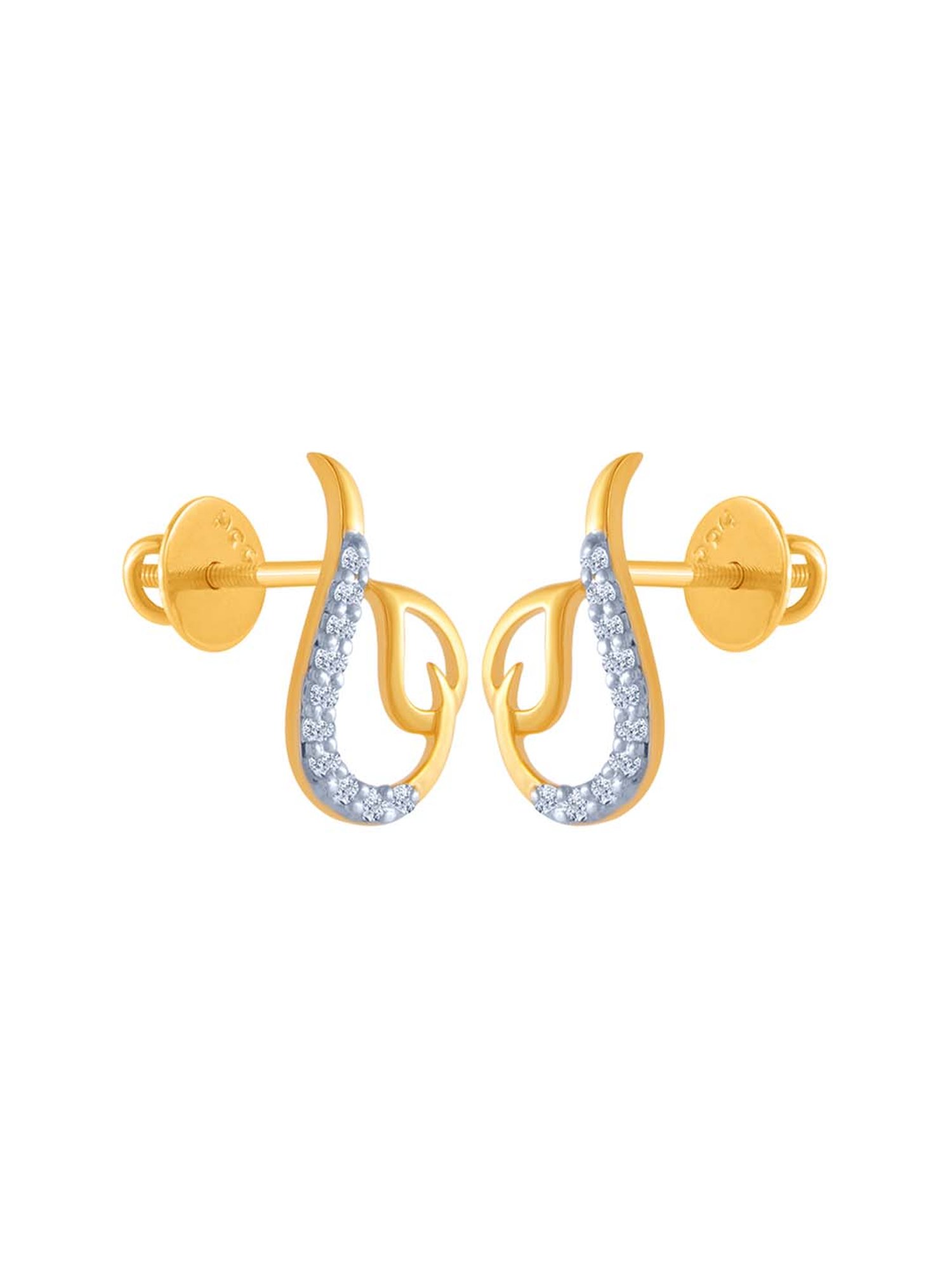 P.C. Chandra Jewellers 18 kt Gold & Diamond Earrings
