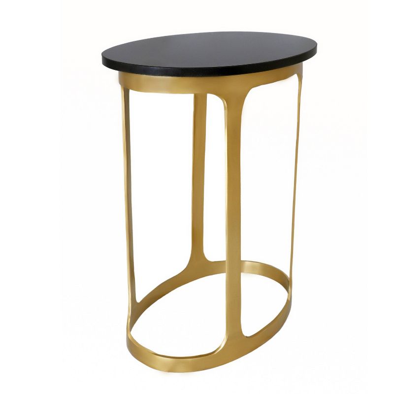 Oaklynn Oval Accent Table Black/Gold - Carolina Chair & Table