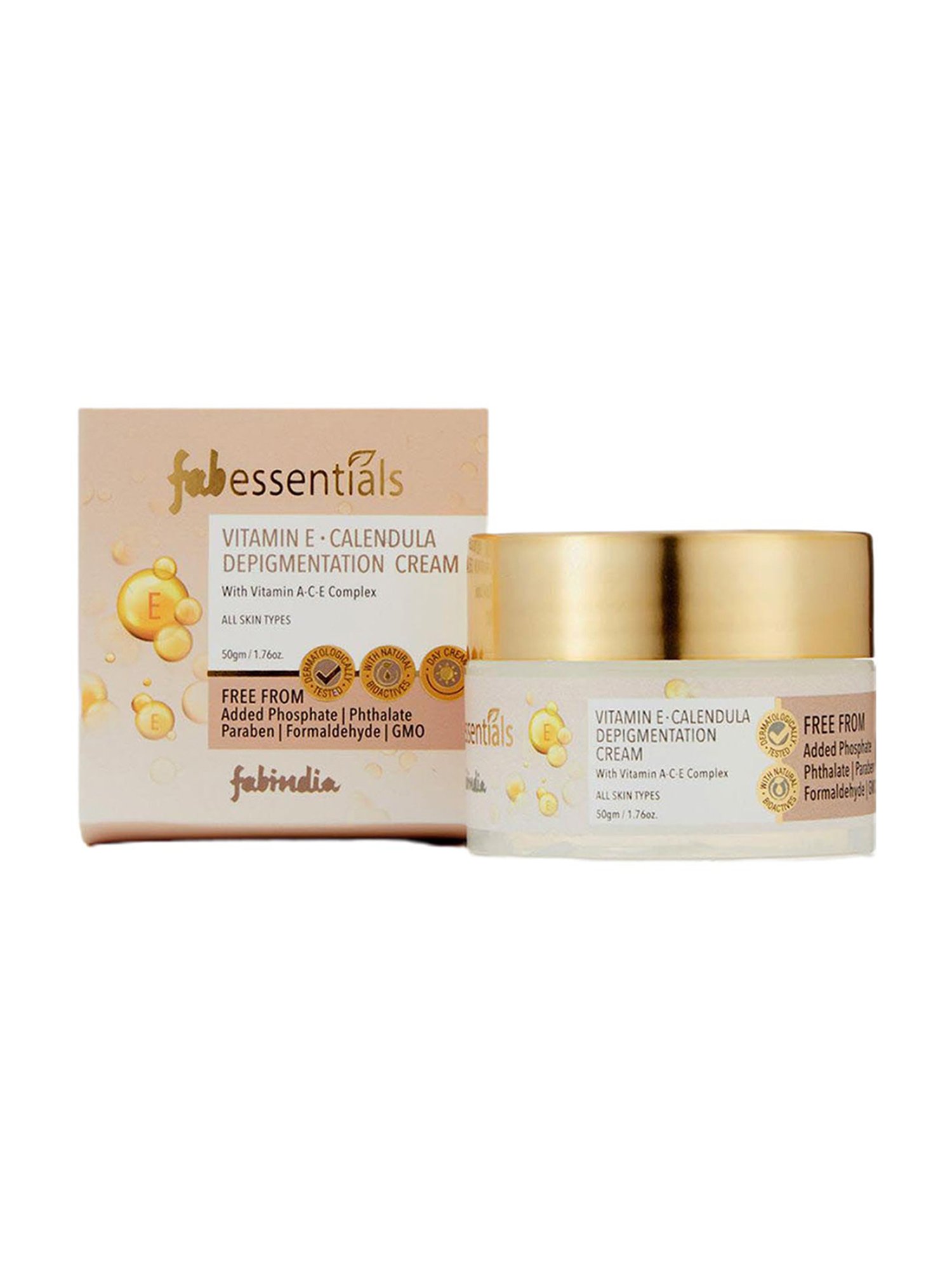 Fabessentials Vitamin E, Calendula & Depigmentation Cream - 50 gm