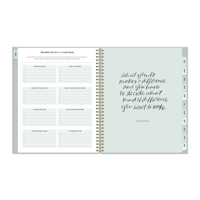 2021 The Everygirl Planner 8.5" x 11" Plastic Weekly/Monthly Wirebound Sage - Blue Sky