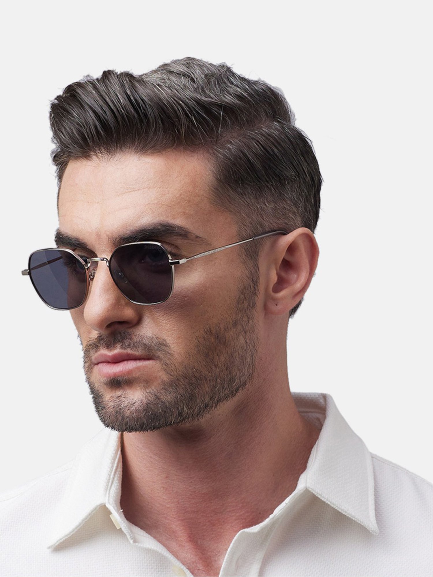 Shisen Fox Tokyo Gun-Blue Geometric Unisex UV Protection Sunglasses -51 mm