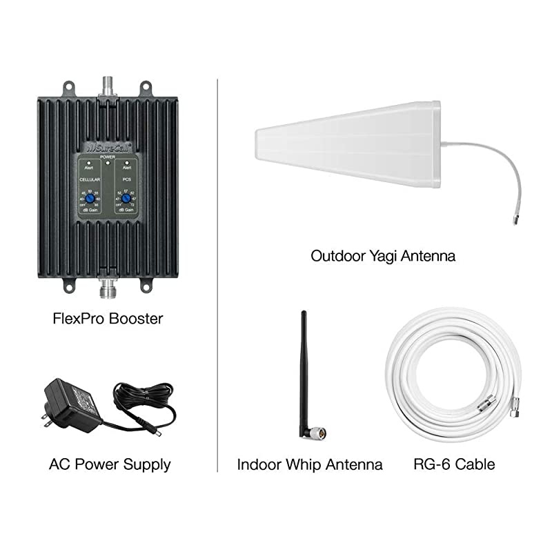 LTE ATT TMobile 65dB 700MHz Cell Phone Signal Booster for Home and Office Band 1217 FDD LTE Mobile Phone Signal Amplifier Including 45 Feet RG58 Cable Repeater Full Kit