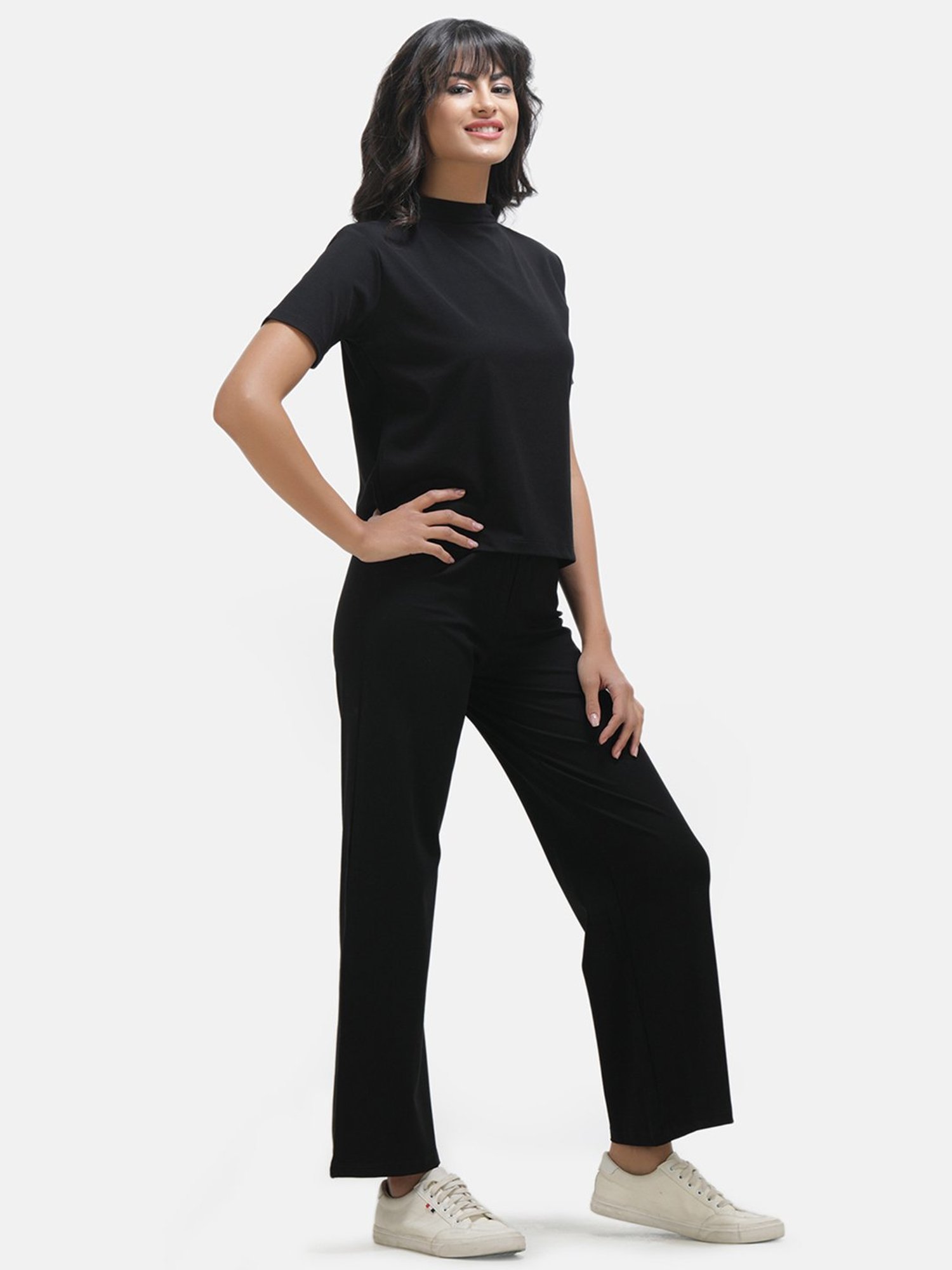 KOI SLEEPWEAR Black Top With Pants