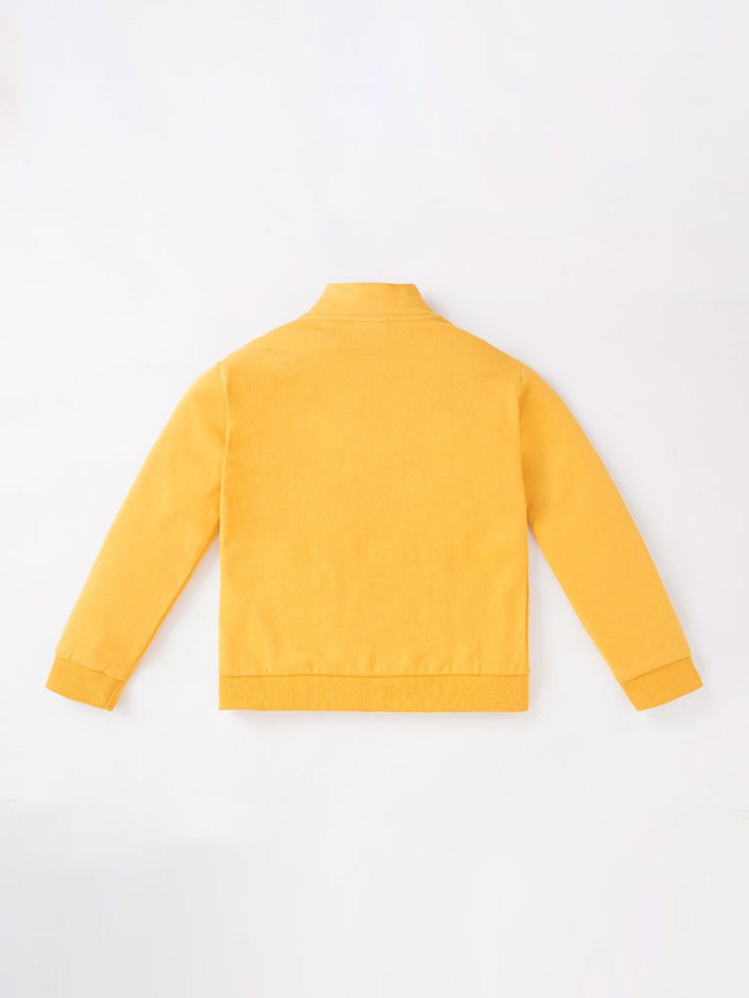 Ed-a-Mamma Kids Yellow Cotton Printed Full Sleeves Sweatshirt