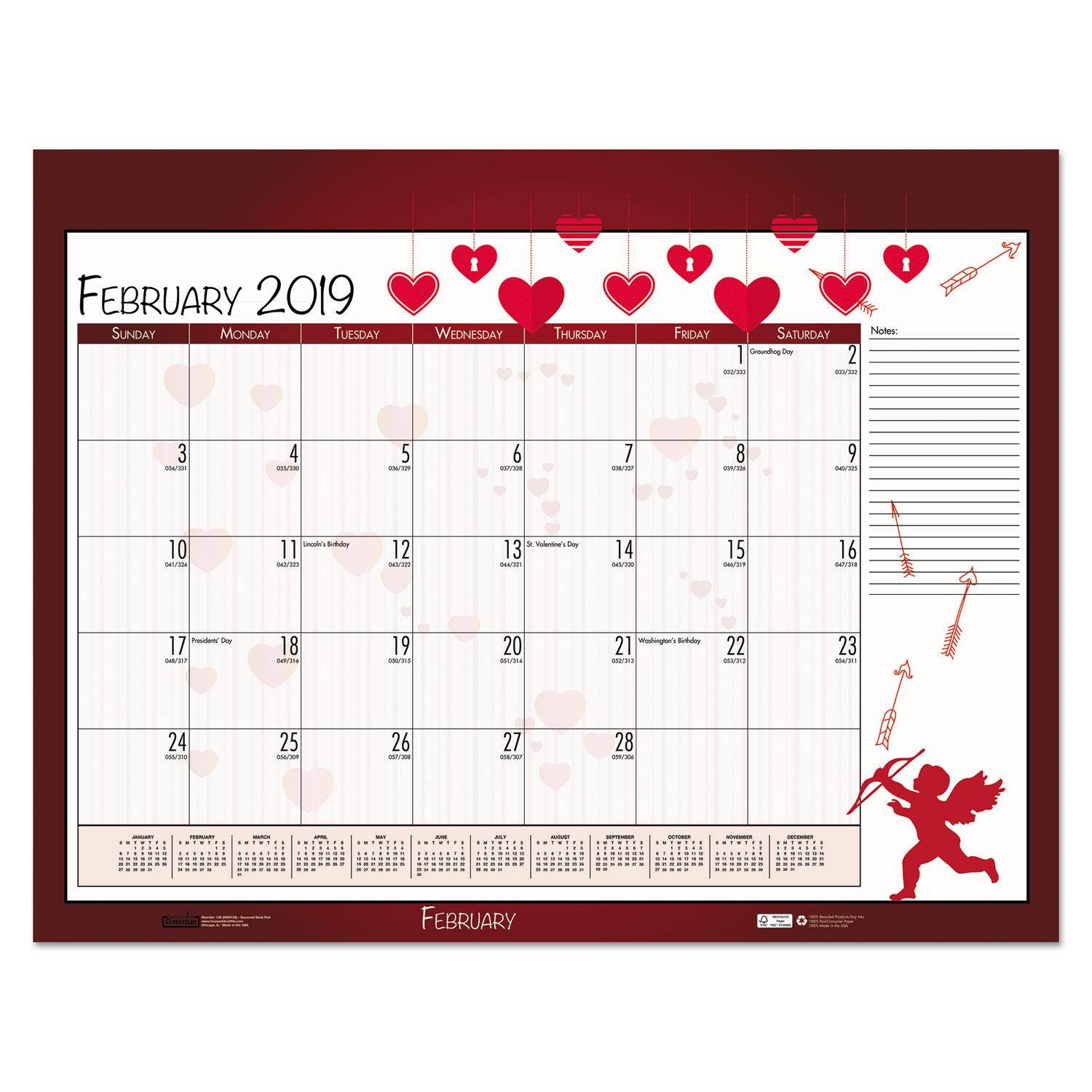 House of Doolittle Earthscapes Seasonal Desk Pad Calendar 22 x 17 Illustrated