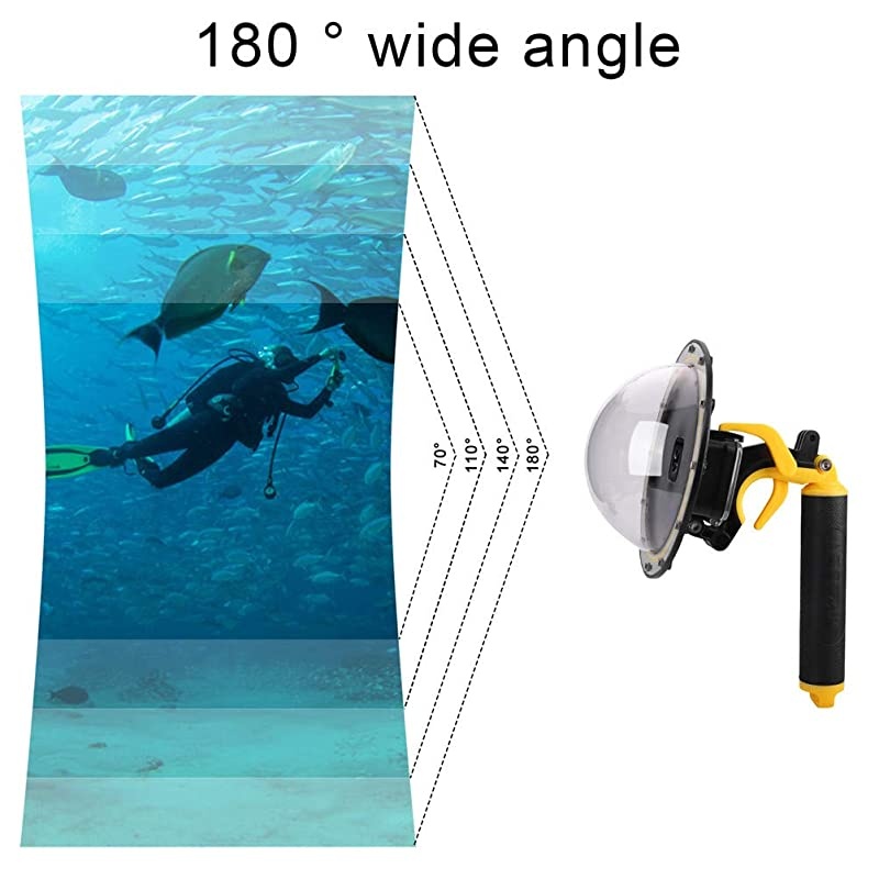 Port for GoPro Hero 8 Black Diving Transparent GoPro Lens Waterproof Housing with Floaty Hand Grip Underwater Case for GoPro Accessories for GoPro Hero Eight