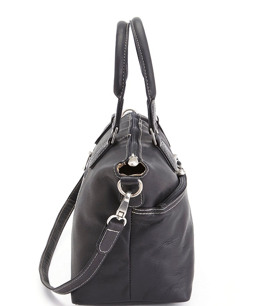 ROYCE New York Leather Luxury Travel Weekender Duffel Bag