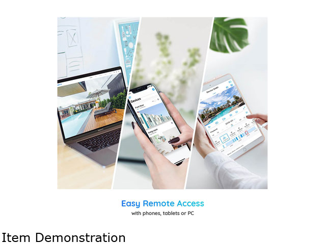 Reolink 5MP PoE Camera Outdoor/Indoor IP Security Video Surveillance Work with Google Assistant, IR Night Vision Motion Detection Sound Support SD Card Slot RLC-410-5MP