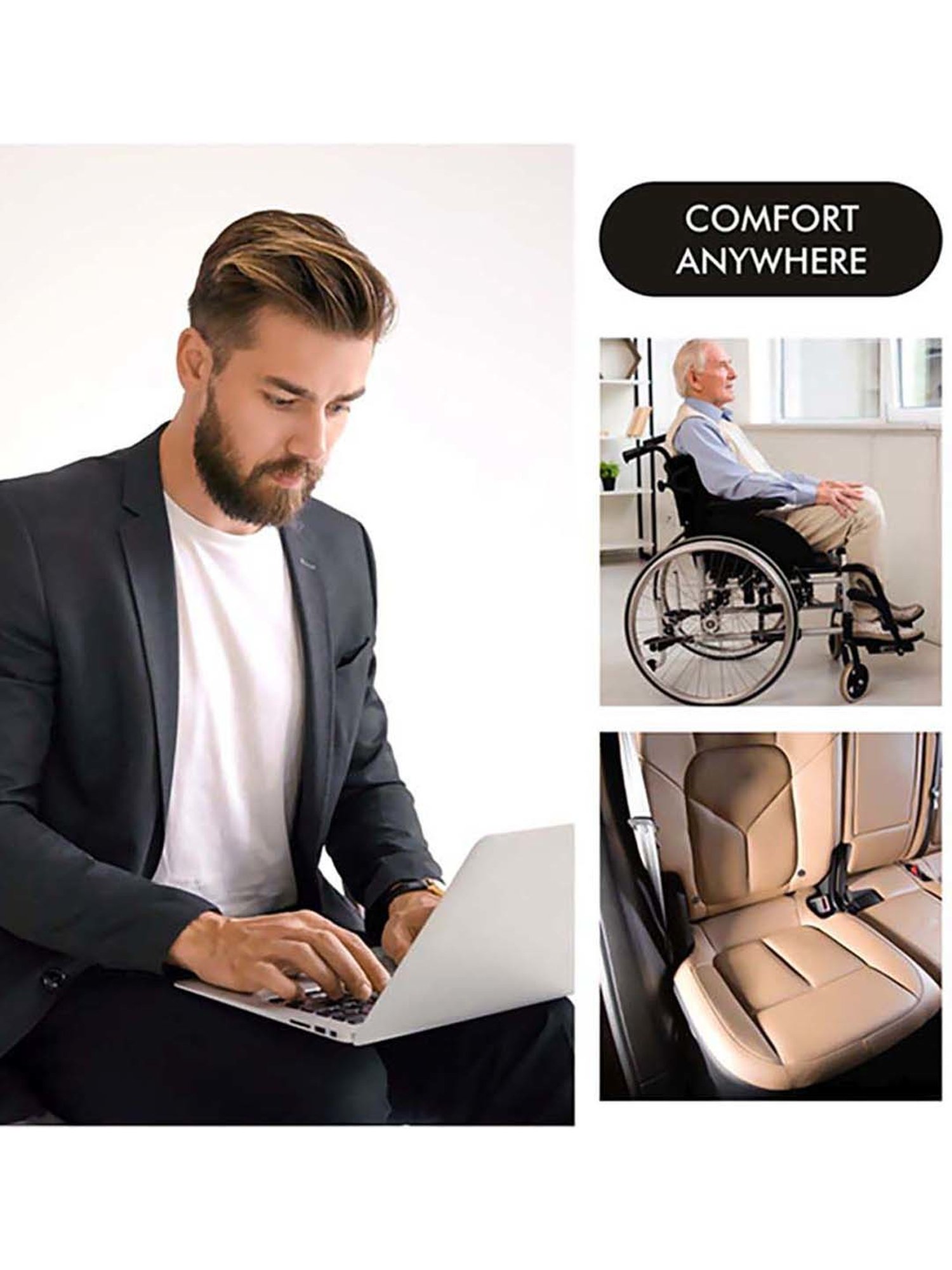 HealthSense Posture Corrector for Men, Back Pain Relief with Back Support Belt (Small) - Black