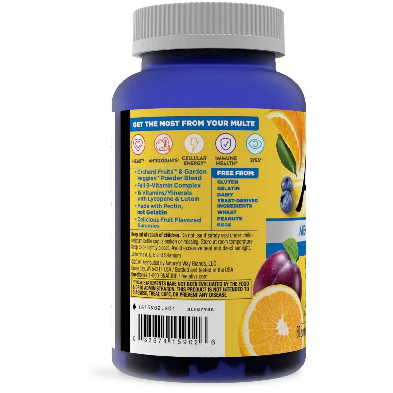 Nature's Way Alive! Men's 50+ Multivitamin Gummies - 60ct