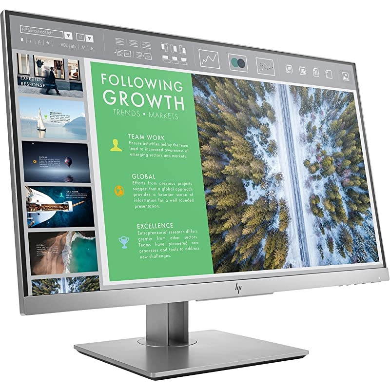 EliteDisplay E243 23.8-Inch Screen LED-Lit Monitor Silver (1FH47AA#ABA)