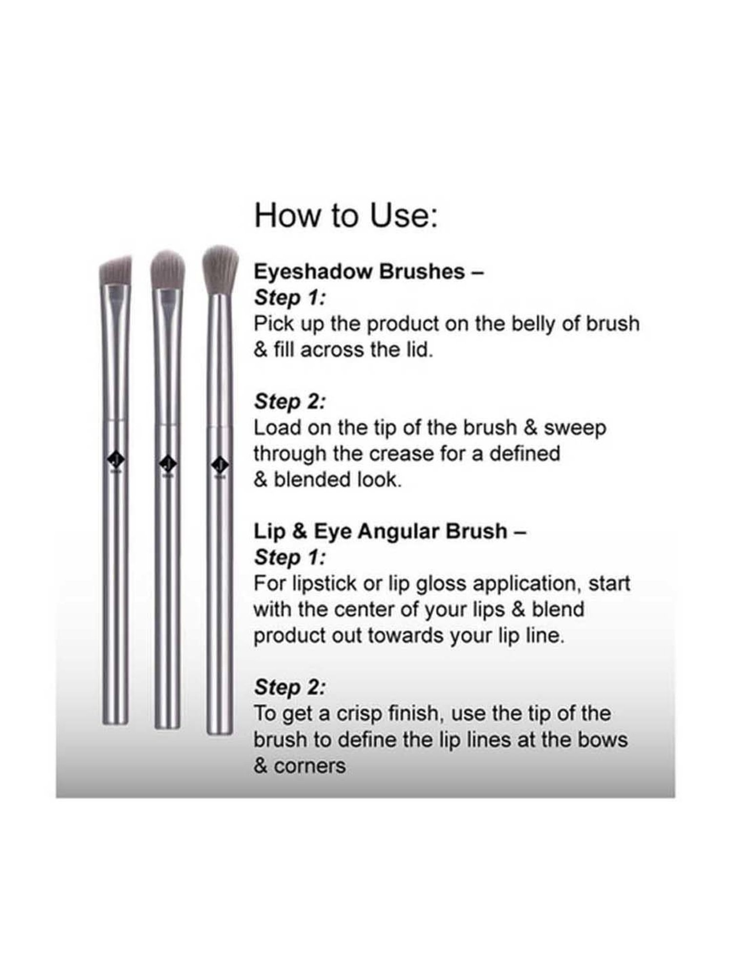 Jaquline USA Lip & Eye Brushkit